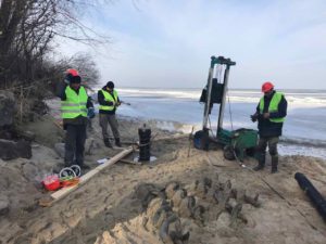 Київське море Укріплення берегової лінії Шпунтове огородження Мікропалі (11)